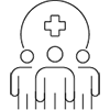 a black background with a black square