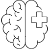 Brain icon for mental health