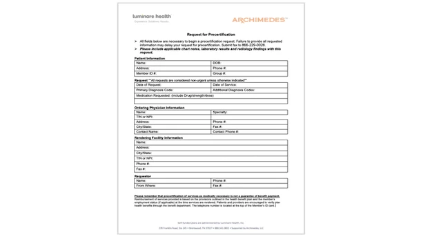 Thumbnail of pre-cert form