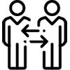 a black background with a black square