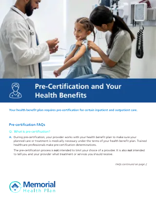 Pre-certification Member Flyer