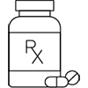 a black background with a black square