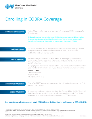 Enrolling in COBRA Coverage