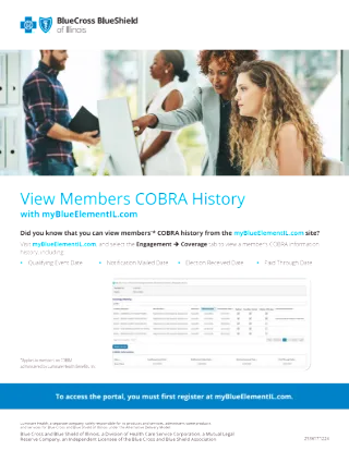View Members COBRA History
