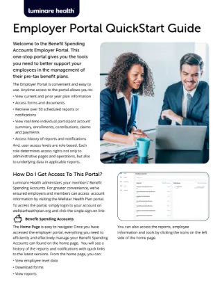 FSA/HRA Employer Portal QuickStart Guide