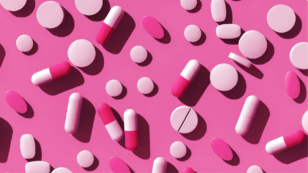 a group of pills and tablets