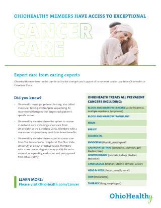 Cancer Care Member Flyer