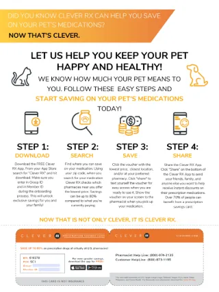 Clever RX Veterinary Flyer