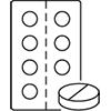 a black background with a black square