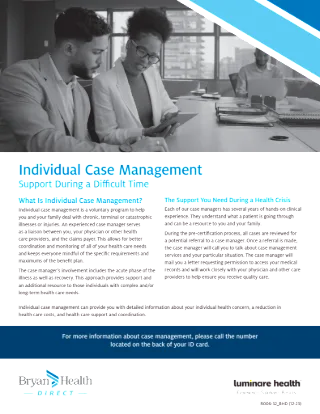 Individual Case Management Member Flyer