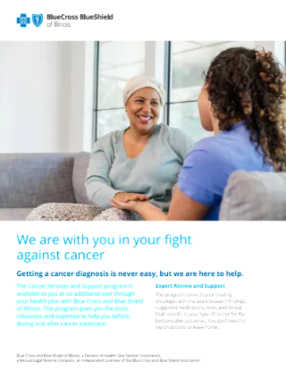 With You in Your Fight Against Cancer