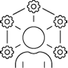 a black background with a black square