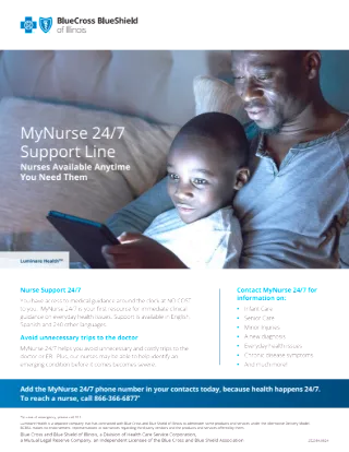 MyNurse 24/7 Support Line