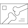 a black background with a black square