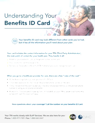 ELAP EVHC Benefits ID Card
