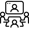 a black background with a black square
