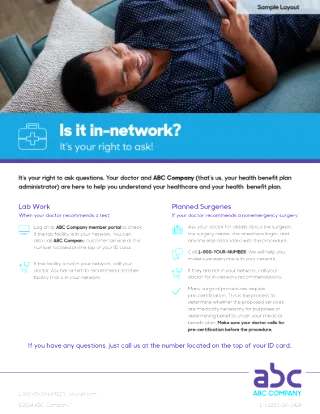 Is It In Your Network Flyer