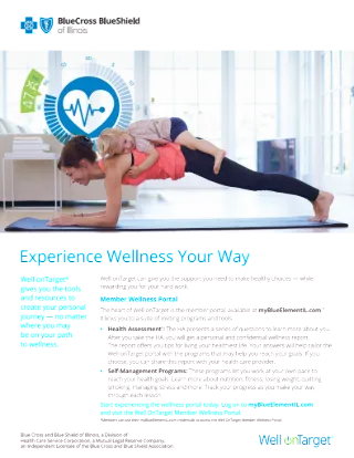 Experience Wellness Your Way (Well onTarget Member Flyer)