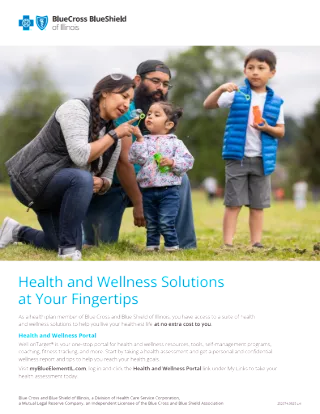 Health and Wellness Solutions Member Flier (CHS 1.0 Tribal)