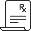 a black and white prescription paper