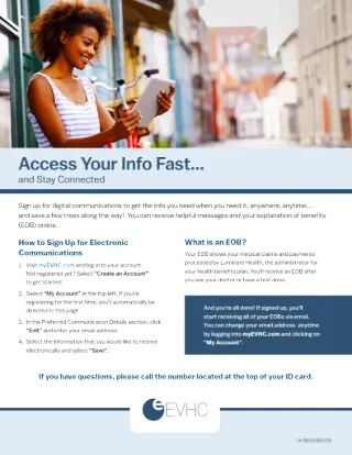 Access Your Info Fast Member Flyer