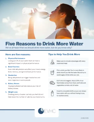 Five Reasons to Drink More Water Member Flyer