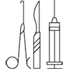 a black background with a black square