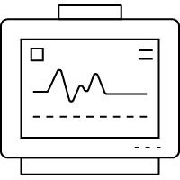 a black background with a black square
