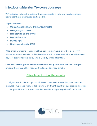 Introducing Member Welcome Journey