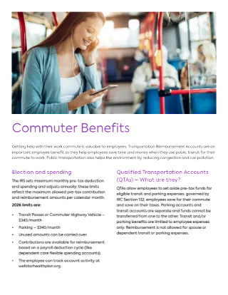 Commuter Benefits (FSA/HRA benefit card) - WEMP version