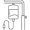 a black background with a black square