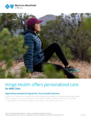 Hinge Health MSK Clinic Sales Flyer (Tribal)