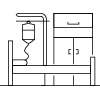 a black background with a black square