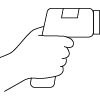a black background with a black square