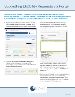 Portal Eligibility Submission Tutorial Flyer