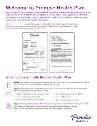 New Member Welcome Letter (Liviniti + PHCS)