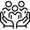 a black background with a black square