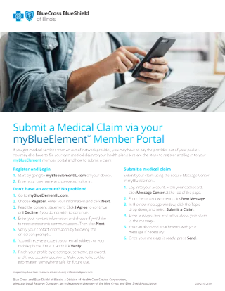 Submit a Medical Claim via your myBlueElement Member Portal