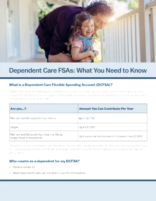 Dependent Care FSA Flyer
