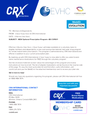 CRX Welcome Letter