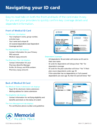Navigating your ID Card Member Flyer