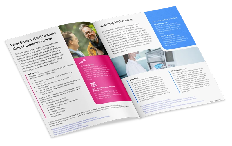 Pages from March 2026 colorectal cancer screening white paper brief