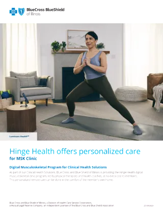 Hinge Health MSK Clinic Sales Flyer