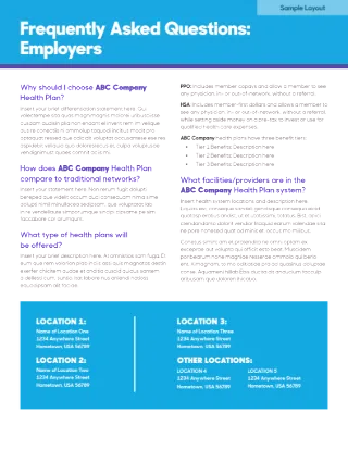 Employer Frequently Asked Questions Flyer