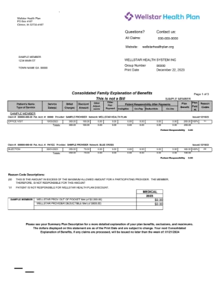 Sample EOB