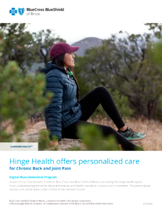 Hinge Health for Chronic Pain  Sales Flyer (General & Tribal)