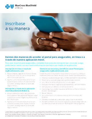 Register via myBlueElement Member Flyer (Spanish)