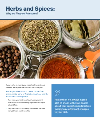 Herbs and Spices Wellness Flyer