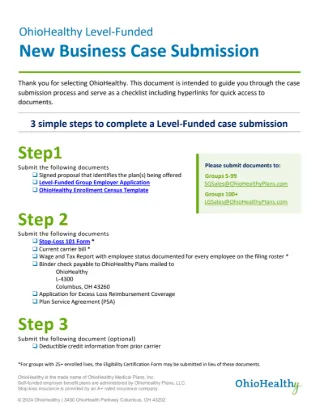 New Business Case Submission Guide