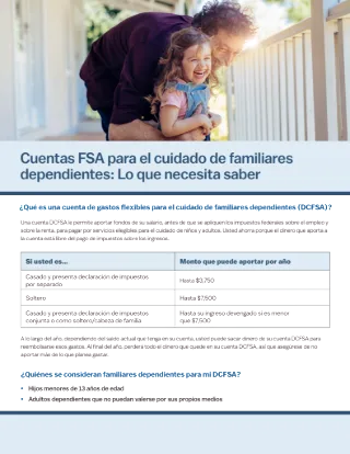 Dependent Care FSA Flyer (Spanish)